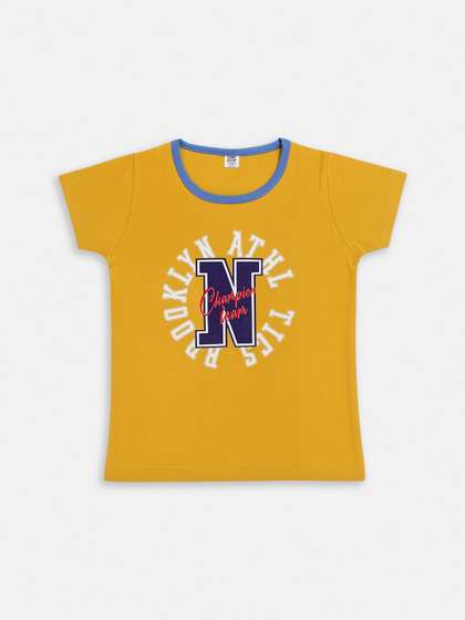 Here&Now X Game
                      Begins Girls Typography Printed T-shirt