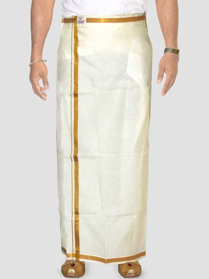 TUNI MANI Men
                          Solid Adjustable Welcro with Side Pocket
                          Cotton Dhoti
