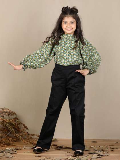 Cutiekins Girls
                        Printed Long Sleeves Top With Palazzos