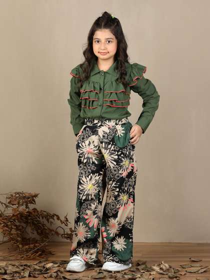 Cutiekins Girls Long
                        Sleeves Shirt With Palazzos