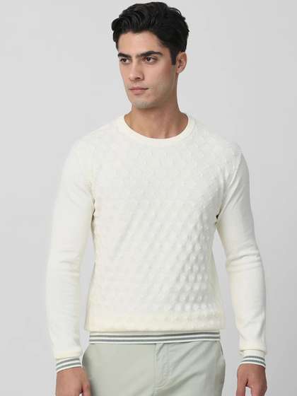Mufti Men Textured
                        Cotton Pullover