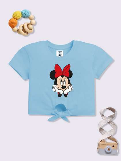 YK Disney Girls Printed
                    Cotton Crop Top