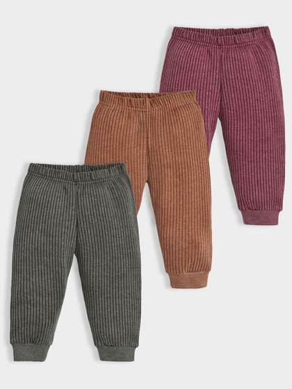MiArcus Kids Pack Of 3
                    Solid Mid-Rise Thermal Lower