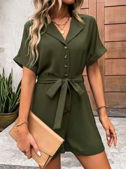 StyleCast Shirt
                        Collar Jumpsuit