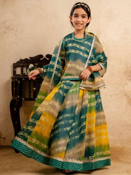Sangria Girls Printed
                    Ready to Wear Lehenga & Blouse With Dupatta