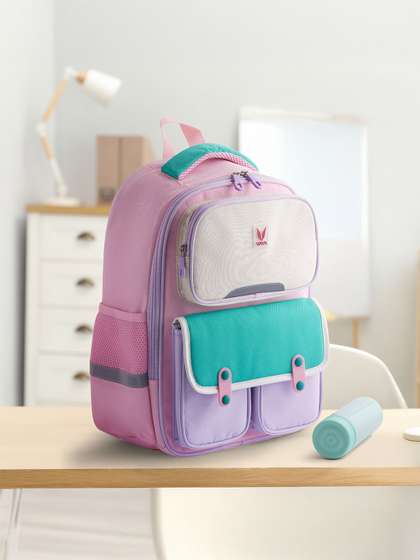 VAYA LY'L-CHAMP Pink
                    Colourblocked School Bag 21L