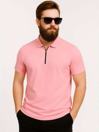 Organic Chics Men Solid Polo T-shirt