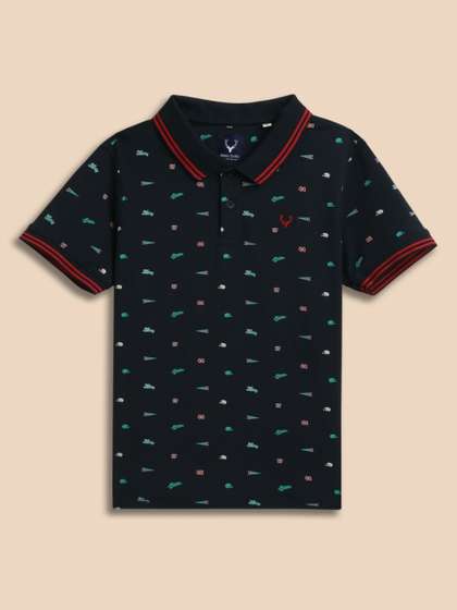 Allen Solly Junior Boys
                    Conversational Printed Polo Collar Cotton T-shirt