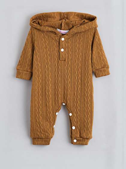 Hopscotch Unisex Solid
                    Textured Bodysuit