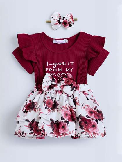 Hopscotch Women
                      Ruffles Embellished Onesie
