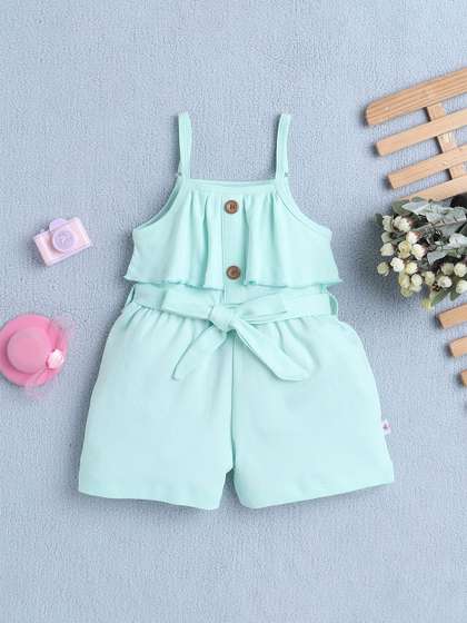 BUMZEE Girls Basic
                      Cotton Jumpsuit