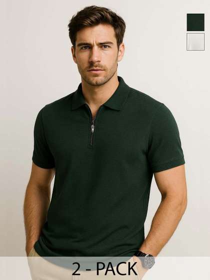 Organic Chics Pack Of 2 Polo Collar T-shirts