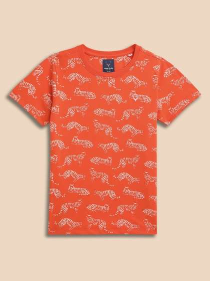 Allen Solly Junior Boys
                    Conversational Printed Round Neck Pure Cotton
                    T-shirt