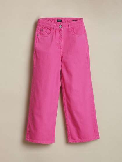 Allen Solly Junior Girls
                    Regular Fit Mid-Rise Cotton Jeans