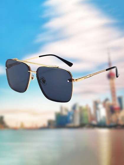 SPADEACES Kids Black
                      Lens & Gold-Toned Oversized Sunglasses