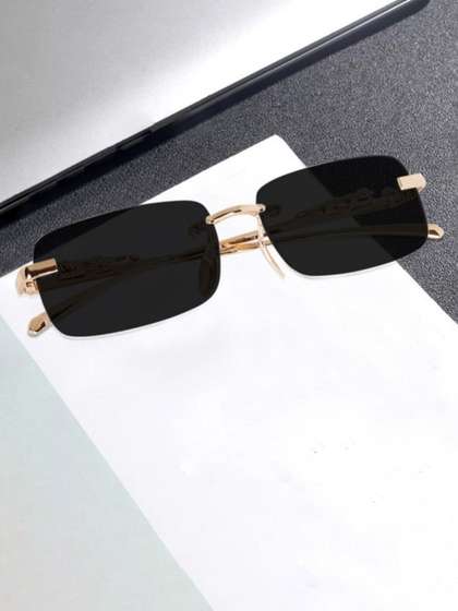 SPADEACES Kids Rectangle
                    Sunglasses with UV Protected Lens kARAN GOLD BLACK
                    -40