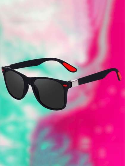 SPADEACES Kids Polarised
                    and UV Protected Wayfarer Sunglasses REDTIP BLACK
                    WAYFARAR-098