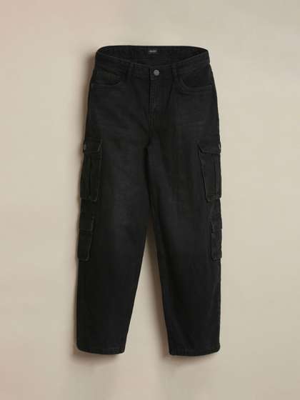 Allen Solly Junior Boys
                    Cotton Relaxed Fit Mid-Rise Cargo Styles Jeans