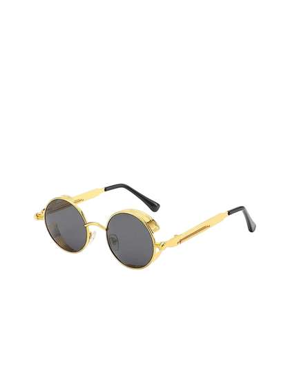 SPADEACES Kids Round
                    Sunglasses with UV Protected Lens Steampunk Gold
                    Black-35