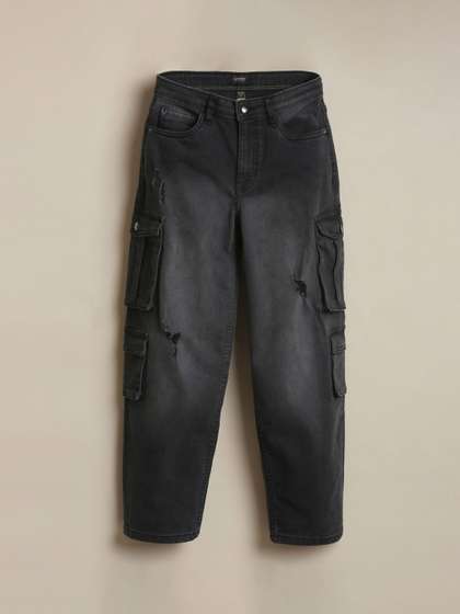 Allen Solly Junior Boys
                    Relaxed Fit Mid-Rise Low Distress Light Fade Cargo
                    Styles Jeans