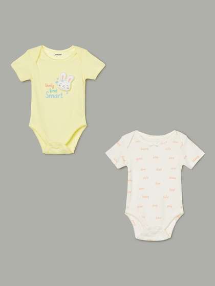 Juniors by Lifestyle
                      Infant Pack Of 2 Printed Pure Cotton Bodysuits