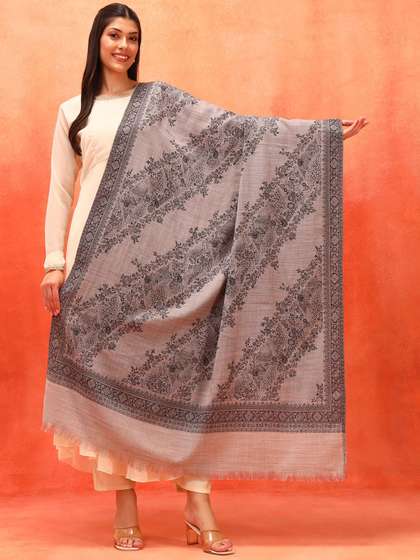 Pashmoda Kohsar
                          Floral Woven Design Jamawar Woolen Shawl