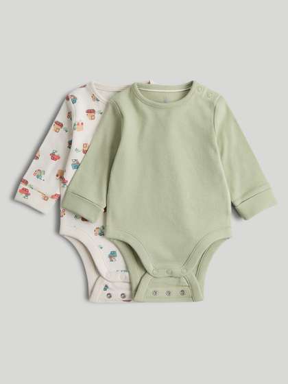 mothercare Boys Pack Of
                    2 Printed Bodysuits