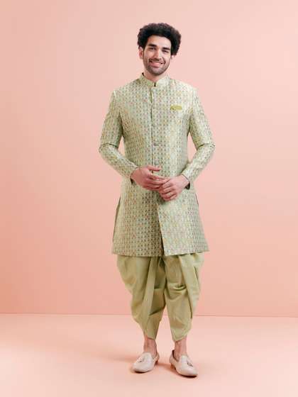 KISAH Woven Design
                        Indowestern Sherwani Set