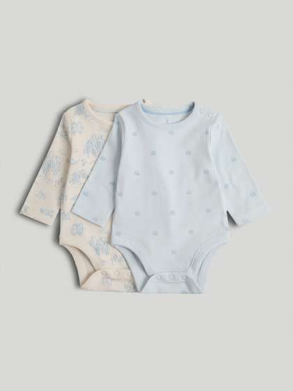 mothercare Boys Pack Of
                    2 Printed Bodysuits