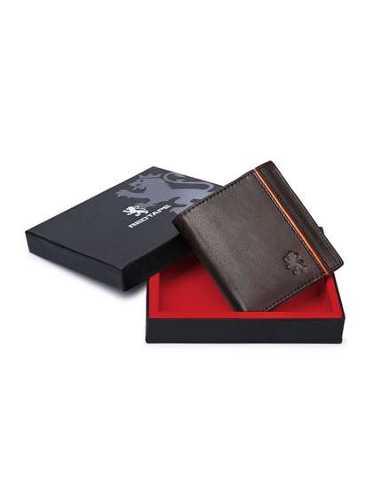 Red Tape Men RFID Two
                    Fold Leather Wallet