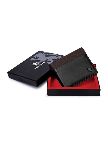 Red Tape Men Textured
                      Leather Two Fold Wallet