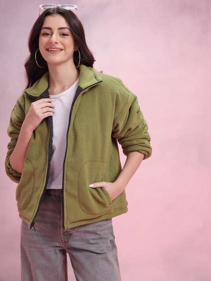 DressBerry Faux Fur
                        Trim Reversible Bomber Jacket