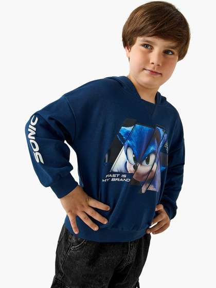 Juniors by Babyshop Boys
                    Printed Hooded Sweatshirt