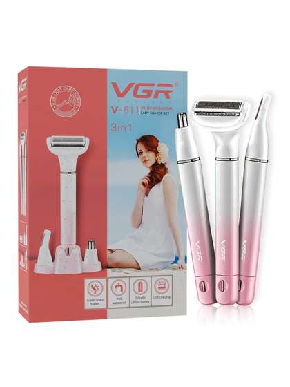 VGR 4-in-1 Female Bikini
                    Grooming Trimmer Set for Face-Body-Nose &
                    Eyebrow