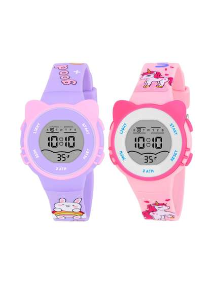 KIDSUN Girls Dial &
                    Straps Digital Multi Function Watch
                    8012_COMBO_PURPLE_PINK
