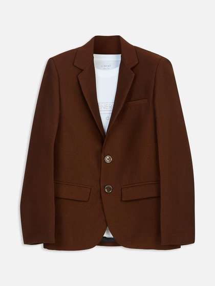 CAVIO Notched Lapel
                    Single-Breasted Blazers & T-Shirt