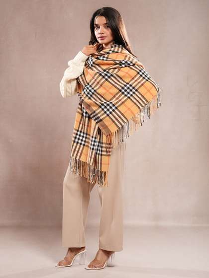 CrossKulture Checked
                        Woollen Shawl
