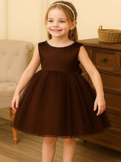 YK Net Fit & Flare
                      Dress