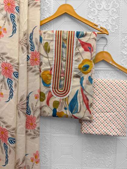 FashionsEye Printed
                        Pure Cotton Unstitched Dress Material