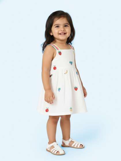 Nauti Nati Girls
                    Embroidered Cotton Fit & Flare Dress
