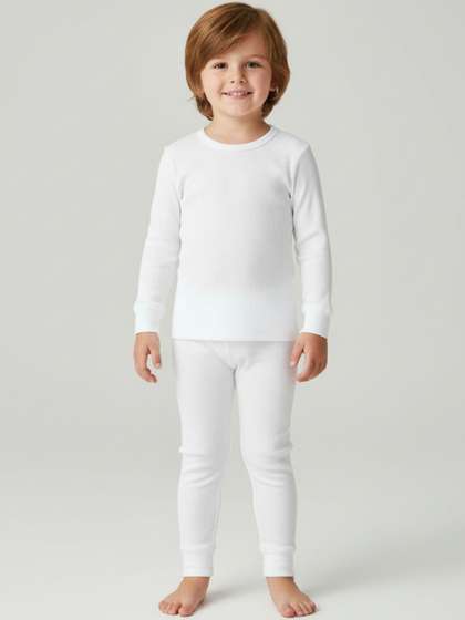 TINY HANDS Kids Cotton
                      Round Neck Thermal Set