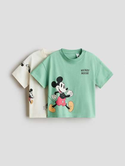 H&M 2-Pack Printed
                    T-shirts