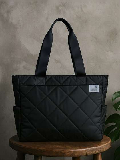 Structured Tote Bag with Quilted