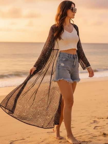 Sera Women Printed
                        Longline Shrug