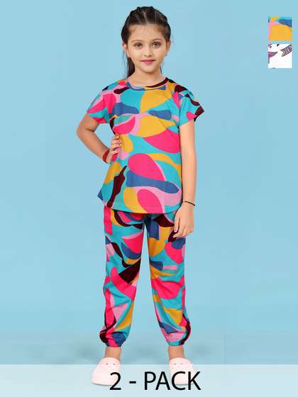 LITBABY Girls Printed
                    Short Sleeves Nightdress