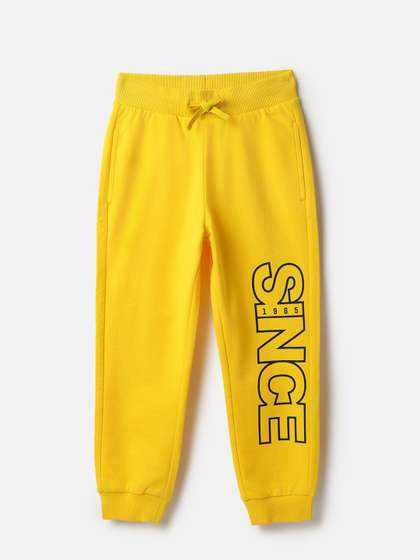 United Colors of
                    Benetton Boys Cotton Mid-Rise Joggers