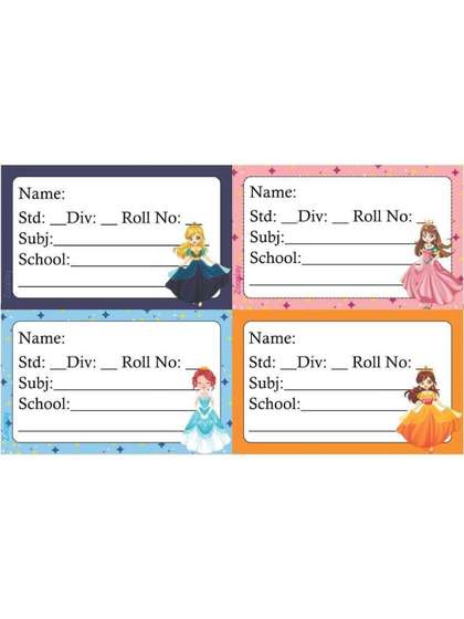 ZOOPLAY Set Of 36 Cute
                    Princess Name Stickers