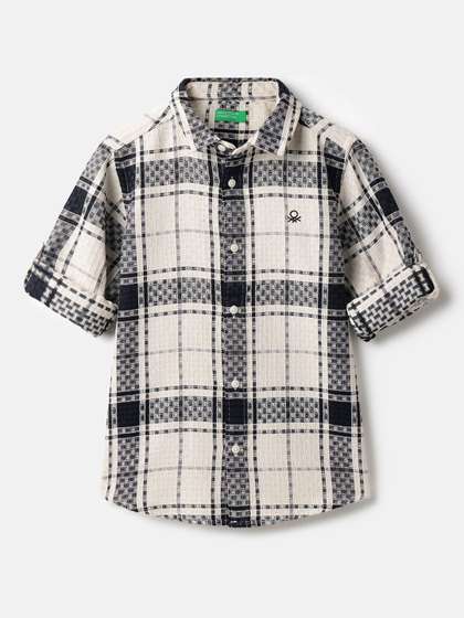 United Colors of
                    Benetton Boys Checked Casual Shirt