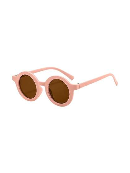 RICH CLUB Unisex Kids
                    Brown Lens & Pink Oval Sunglasses with