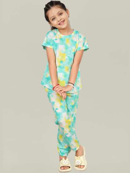 LITBABY Girls Printed
                    Short Sleeves Nightdress